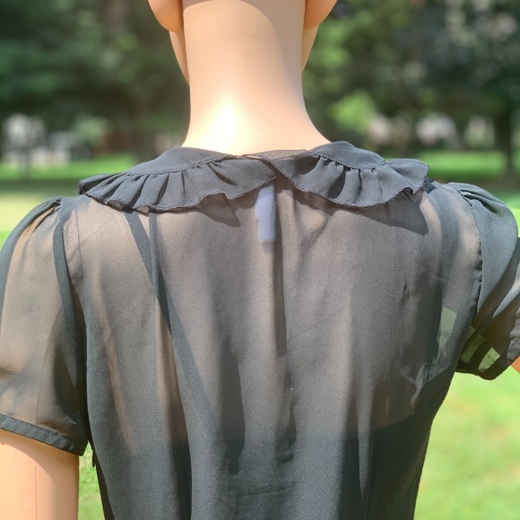 Dress with Sheer Overlay - Picture 3 of 4